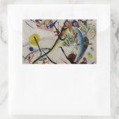 Kandinsky Blue Segment Rechteckiger Aufkleber (Tasche)