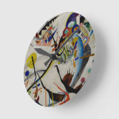 Kandinsky Blue Segment Runde Wanduhr (Winkel)