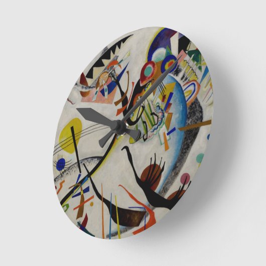 Kandinsky Blue Segment Runde Wanduhr (Winkel)
