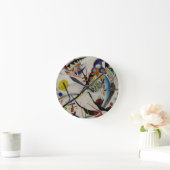 Kandinsky Blue Segment Runde Wanduhr (Zuhause)