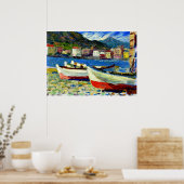 Kandinsky - Boote in Rapallo Poster (Küche)