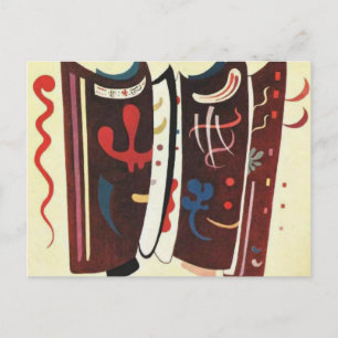 Kandinsky Braun mit Ergänzung Abstract Postkarte
