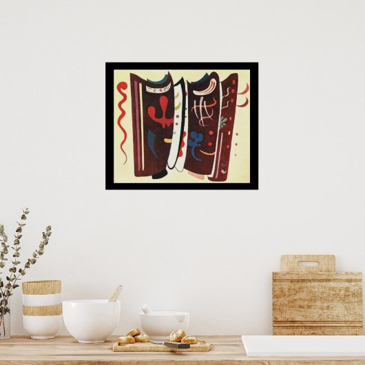 Kandinsky Brown mit zusätzlichem Abstrakten Bild Poster (Küche)