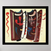 Kandinsky Brown mit zusätzlichem Abstrakten Bild Poster (Vorne)