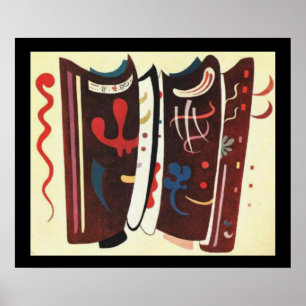 Kandinsky Brown mit zusätzlichem Abstrakten Bild Poster