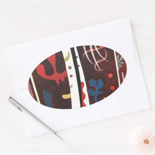 Kandinsky Brown with Ovaler Aufkleber (Umschlag)