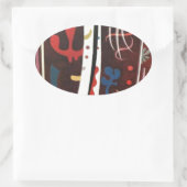 Kandinsky Brown with Ovaler Aufkleber (Tasche)