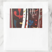 Kandinsky Brown with Rechteckiger Aufkleber (Tasche)