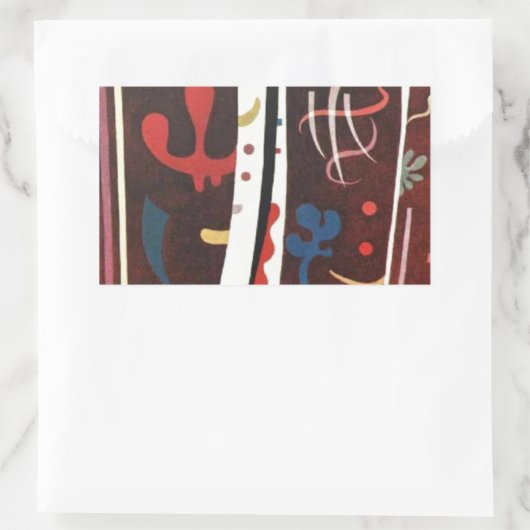 Kandinsky Brown with Rechteckiger Aufkleber (Tasche)