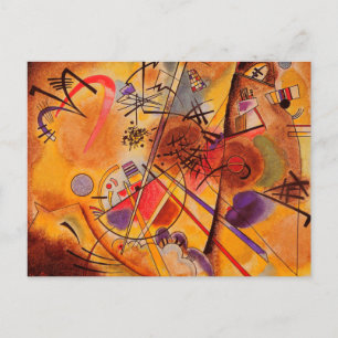 Kandinsky Brown Yellow Red Blue Feiertagspostkarte