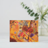 Kandinsky Brown Yellow Red Blue Feiertagspostkarte (Stehend Vorderseite)
