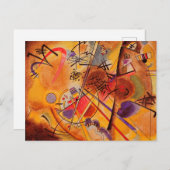 Kandinsky Brown Yellow Red Blue Feiertagspostkarte (Vorne/Hinten)