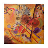 Kandinsky Brown Yellow Red Blue Fliese (Vorderseite)