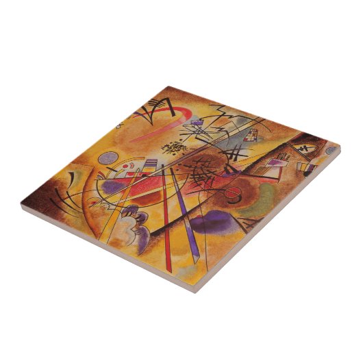 Kandinsky Brown Yellow Red Blue Fliese (Seite)