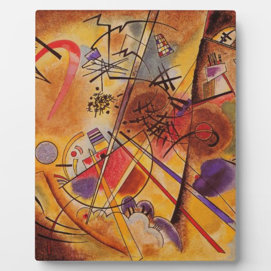 Kandinsky Brown Yellow Red Blue Fotoplatte (Vorderseite)