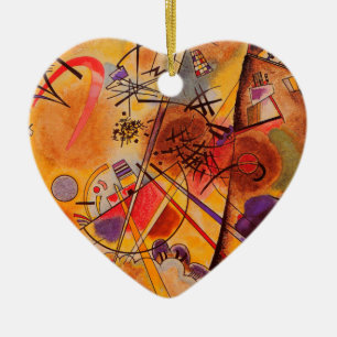 Kandinsky Brown Yellow Red Blue Keramik Ornament