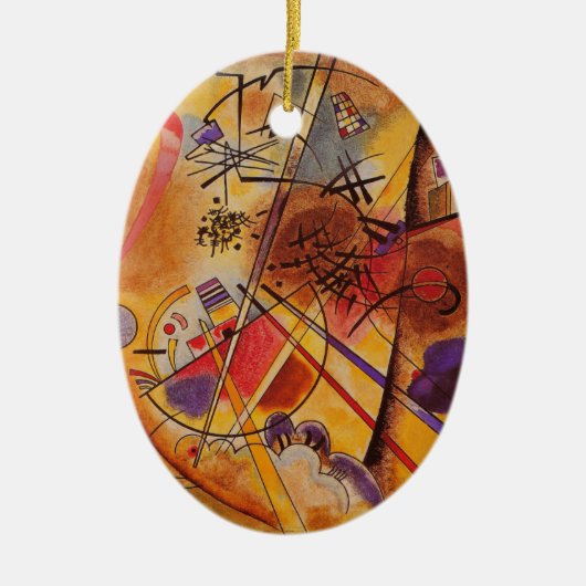Kandinsky Brown Yellow Red Blue Keramikornament (Vorne)
