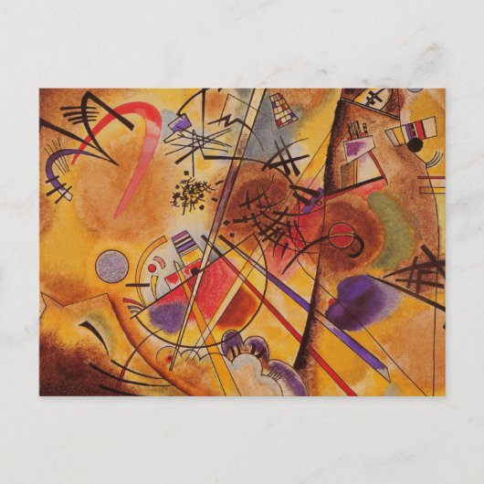 Kandinsky Brown Yellow Red Blue Postkarte (Vorderseite)