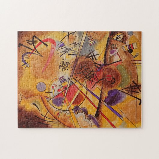 Kandinsky Brown Yellow Red Blue Puzzle (Horizontal)
