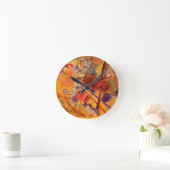 Kandinsky Brown Yellow Red Blue Runde Wanduhr (Zuhause)