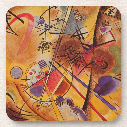 Kandinsky Brown Yellow Red Blue Untersetzer (Vorderseite)