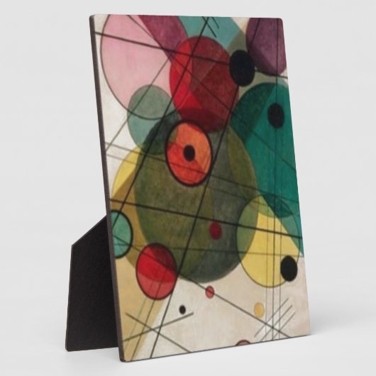 Kandinsky Circles Tabletop Plaque mit Easel Fotoplatte (Seite)