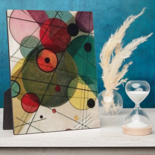 Kandinsky Circles Tabletop Plaque mit Easel Fotoplatte (Seite)