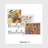 Kandinsky - Collage seines Kunstwerks Aufkleber (Blatt)