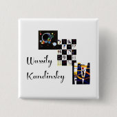Kandinsky - Collage seines Kunstwerks Button (Vorderseite)