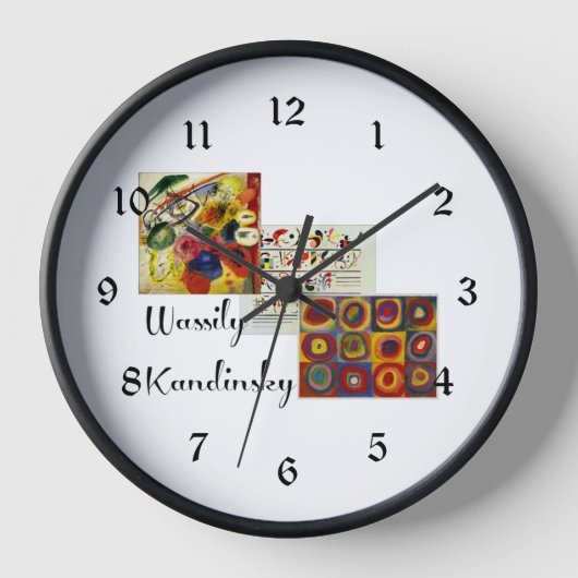 Kandinsky - Collage seines Kunstwerks Uhr (Vorderseite)