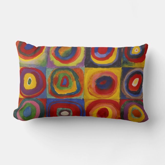 Kandinsky Color Study of Squares & Circles Lendenkissen (Vorderseite)