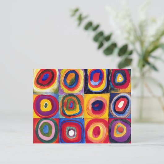 Kandinsky Concentric Circles Postcard Postkarte (Stehend Vorderseite)