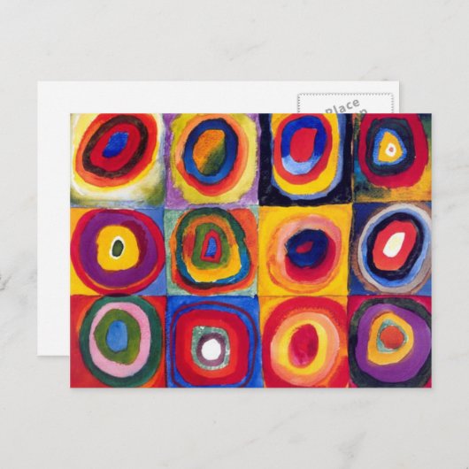 Kandinsky Concentric Circles Postcard Postkarte (Vorne/Hinten)