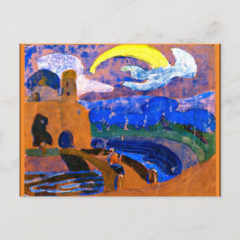 Kandinsky - Das komische, farbenfrohe abstrakte Bi Postkarte