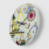 Kandinsky - Delikates Soul Große Wanduhr (Winkel)