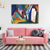 Kandinsky - Der Wasserfall, abstrakte Kunst Leinwanddruck (Insitu (Wohnzimmer))