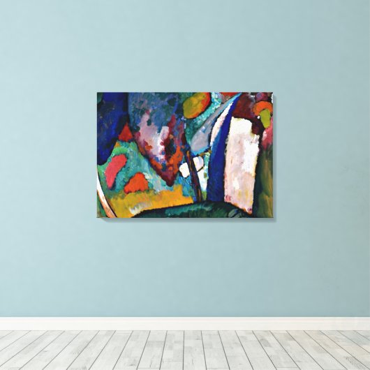 Kandinsky - Der Wasserfall, abstrakte Kunst Leinwanddruck (Insitu (Holzboden))