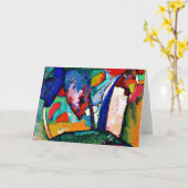 Kandinsky - Der Wasserfall, bunte Kunstwerke, Karte (Gelbe Blume)