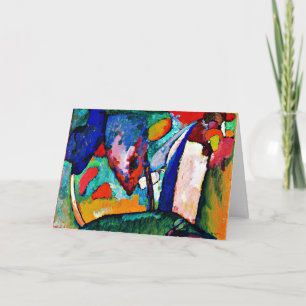 Kandinsky - Der Wasserfall, bunte Kunstwerke, Karte