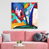 Kandinsky - Der Wasserfall, bunte Kunstwerke, Leinwanddruck (Insitu (Wohnzimmer))