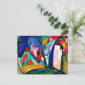 Kandinsky - Der Wasserfall, bunte Kunstwerke, Postkarte (Stehend Vorderseite)