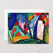 Kandinsky - Der Wasserfall, bunte Kunstwerke, Postkarte (Vorne/Hinten)
