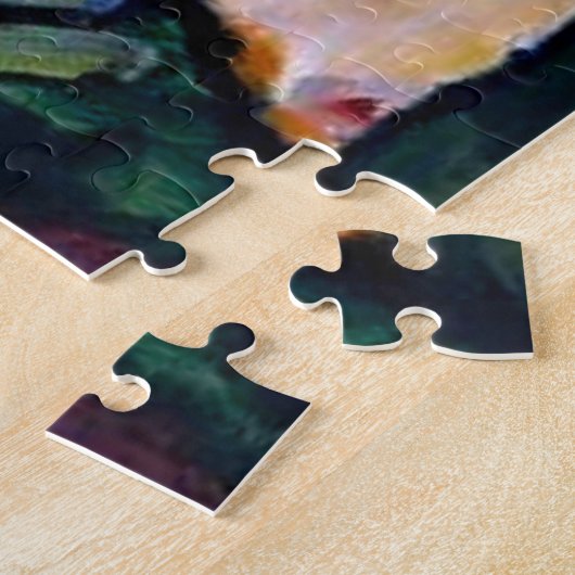 Kandinsky - Der Wasserfall, farbenfrohe abstrakte  Puzzle (Seite)