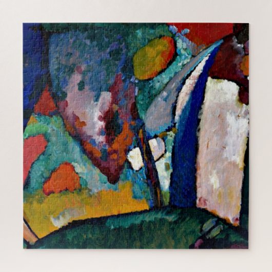 Kandinsky - Der Wasserfall, farbenfrohe abstrakte  Puzzle (Vertikal)