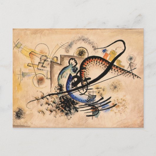 Kandinsky - Die schwarze Linie Postkarte (Vorderseite)