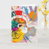 Kandinsky dominierende Kurven-Gruß-Karte Karte (Gelbe Blume)