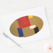 Kandinsky Dreizehn Rechtecke Abstrakte Malerei Ovaler Aufkleber (Umschlag)