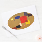 Kandinsky Dreizehn Rechtecke Abstrakte Malerei Ovaler Aufkleber (Umschlag)