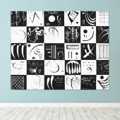 KANDINSKY - DRITTZIG (Dreißig - Trente) - 1937 - Leinwanddruck (Insitu (Holzboden))