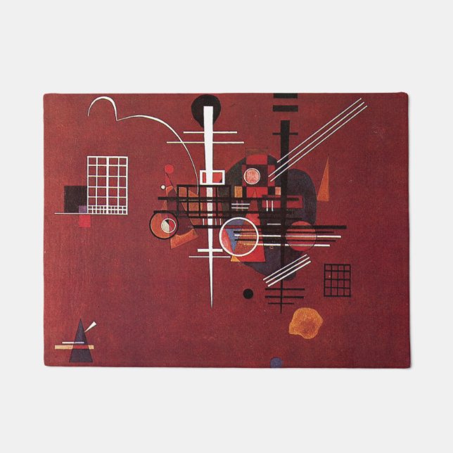 Kandinsky - Dull Red Fußmatte (Vorderseite)
